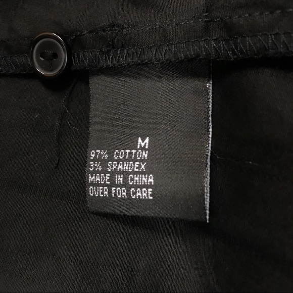 A Byer Long Black Shirt Sz M Cap Sleeve W/ button - Picture 3 of 8